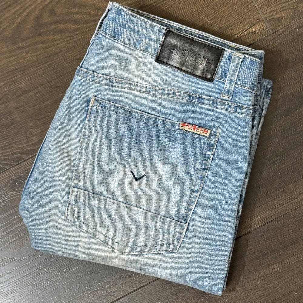 Boy's Hudson Jeans size 18 Kids Light‎ Wash Distressed Skinny Adjustable Waist